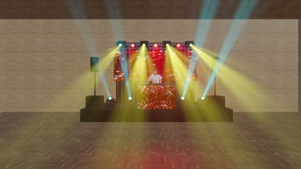 wedding dj Silver Led Screen Setup